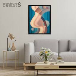 "Artery8 Stuart Walker Composition No 6 Abstract Painting Framed Canvas Art - Size: W12"" x H16""" - thumbnail 3