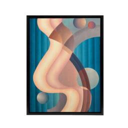 "Artery8 Stuart Walker Composition No 6 Abstract Painting Framed Canvas Art - Size: W12"" x H16""" - thumbnail 1