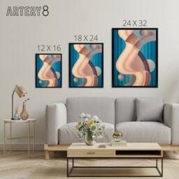 "Artery8 Stuart Walker Composition No 6 Abstract Painting Framed Canvas Art - Size: W12"" x H16""" - thumbnail 4