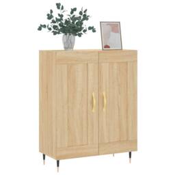 Berkfield Home Sideboard Sonoma Oak 69.5x34x90 cm Engineered Wood in Brown - thumbnail 1