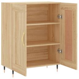 Berkfield Home Sideboard Sonoma Oak 69.5x34x90 cm Engineered Wood in Brown - thumbnail 6