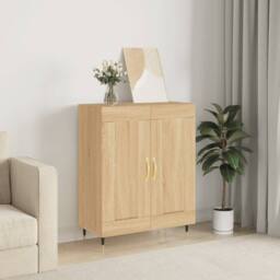 Berkfield Home Sideboard Sonoma Oak 69.5x34x90 cm Engineered Wood in Brown - thumbnail 2
