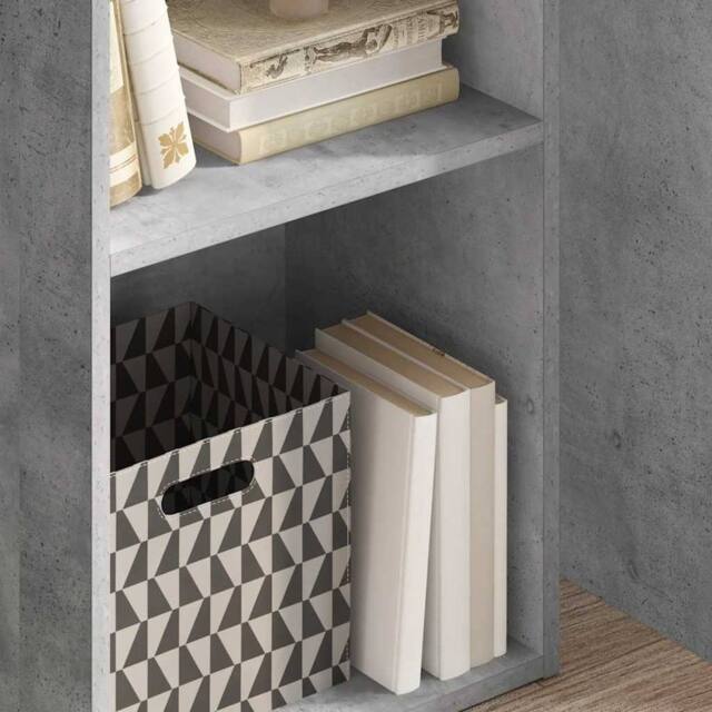 Berkfield Home Classic 2-Tier Book Cabinet Concrete Grey 40x30x76.5 cm Engineere - image 1