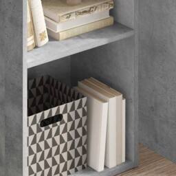 Berkfield Home Classic 2-Tier Book Cabinet Concrete Grey 40x30x76.5 cm Engineere - thumbnail 1