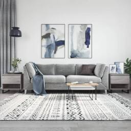 Berkfield Home Modern Coffee Tables 2 pcs Grey Sonoma 50x46x50 cm Engineered Wood - Size: 50 x 46 x 50 cm - thumbnail 2