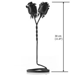 Novecrafto Free Standing Iron Roses - Intertwined Together Forever, Handmade Gift in Black - thumbnail 3