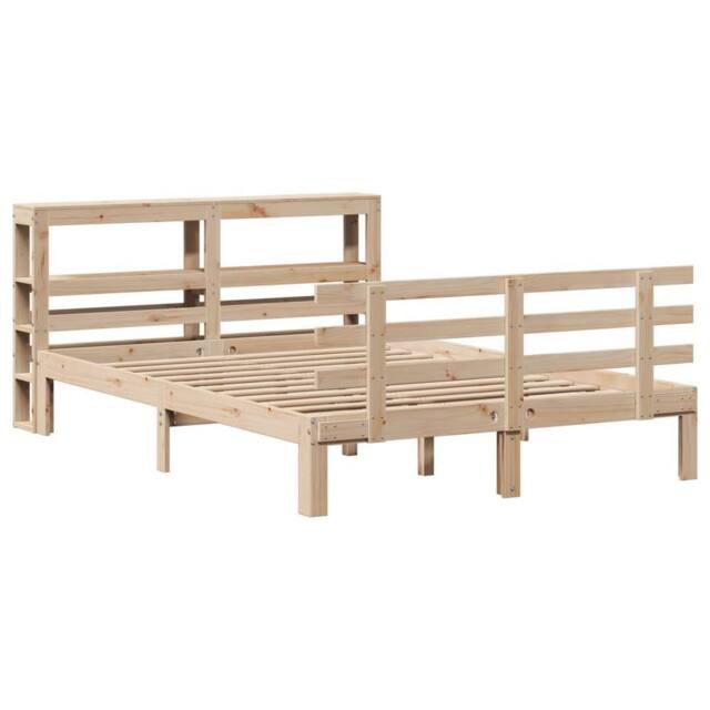 Berkfield Home Beautiful Bed Frame with Headboard without Mattress 160x200 cm in Light Brown
