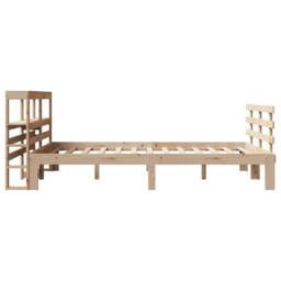 Berkfield Home Beautiful Bed Frame with Headboard without Mattress 160x200 cm in Light Brown - thumbnail 7