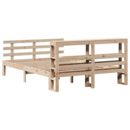 Berkfield Home Beautiful Bed Frame with Headboard without Mattress 160x200 cm in Light Brown - thumbnail 8