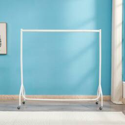 House of Home 5FT Long 5FT Tall White Clothes Rail Superior Heavy Duty Clothing Rack - thumbnail 2