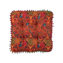 EONLION Bohemian - Orange Vintage Chair Cushion - Size: 120 cm x 90 cm