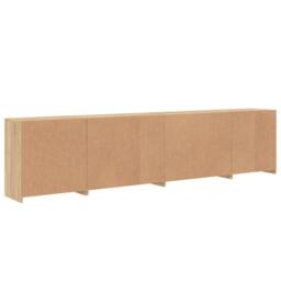 Berkfield Home Sideboard with LED Lights Sonoma Oak 283x37x67 cm in Light Brown - Size: 283 x 37 x 67 cm - thumbnail 9