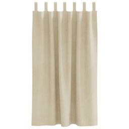 Berkfield Home Blackout Curtains with Hanging Loops 2 pcs Cream Velvet - thumbnail 4