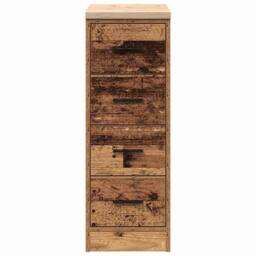 Berkfield Home Durable Garage Storage Cabinet Old Wood 30x51x85 cm Solid Wood Pine in Brown - Size: 30 x 51 x 85 cm - thumbnail 6