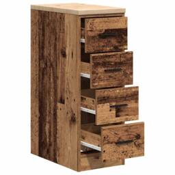 Berkfield Home Durable Garage Storage Cabinet Old Wood 30x51x85 cm Solid Wood Pine in Brown - Size: 30 x 51 x 85 cm - thumbnail 5