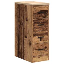Berkfield Home Durable Garage Storage Cabinet Old Wood 30x51x85 cm Solid Wood Pine in Brown - Size: 30 x 51 x 85 cm - thumbnail 3