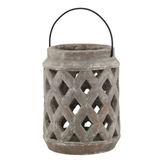 Lemon Pavilion Furniture and Decor Siena Large Lattice Lantern - Ceramic - L17 x W17 x H23 cm - Brown - image 1