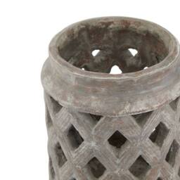 Lemon Pavilion Furniture and Decor Siena Large Lattice Lantern - Ceramic - L17 x W17 x H23 cm - Brown - thumbnail 2