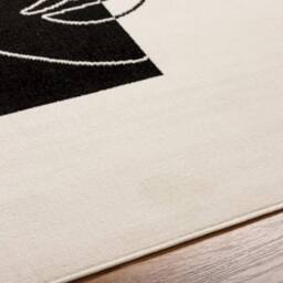 Livabliss Pisa-Modern Off-White Black Living Dining Bedroom Rug in Beige - Size: 150 cm x 210 cm - thumbnail 3