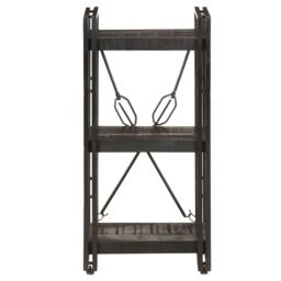 Berkfield Home 3-Tier Bookcase Black 40x30x80 cm Solid Mango Wood - Size: 40 x 30 x 80 cm - thumbnail 2