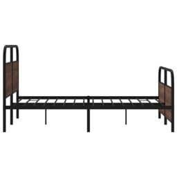 Berkfield Home Bed Frame Without Mattress 120x200 cm Brown Oak Engineered Wood - Size: Small Double - thumbnail 6