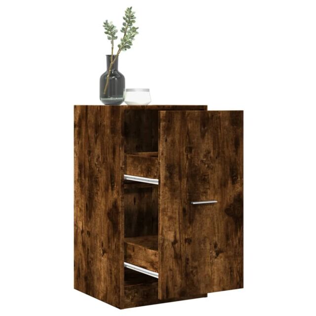 Berkfield Home Apothecary Cabinet Smoked Oak 40x41x77.5 cm Engineered Wood in Brown - image 1
