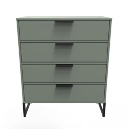 Ready Assembled 2 U Tamworth 4 Drawer Chest (Ready Assembled) in Pale Green - thumbnail 1
