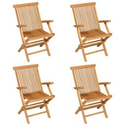 Berkfield Home 5 Piece Garden Dining Set Solid Teak Wood in Tan - thumbnail 9