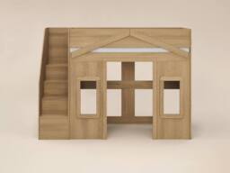 Flair Nixon Playhouse High Sleeper with Storage in Brown - Size: Single - thumbnail 3