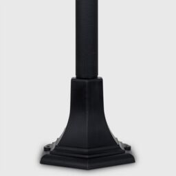 ValueLights Mayfair Set of 4 Traditional Lantern Black Outdoor Bollard Light - thumbnail 4