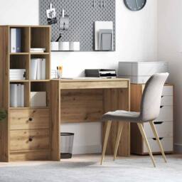 Berkfield Home Modern Desk Artisan Oak 80x50x76 cm Engineered wood in Brown - Size: 80 x 50 x 76 cm - thumbnail 2