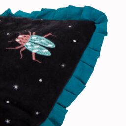 Wylder Tropics Darkling Beetles Embroidered Velvet Cushion in Black - Size: 50 cm x 50 cm - thumbnail 5