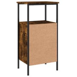 Berkfield Home Durable Bedside Cabinet Smoked Oak 41x31x80 cm Engineered Wood in Brown - Size: 41 x 31 x 80 cm - thumbnail 8