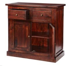 Mardig Dark Wood Sideboard 2 Drawers - thumbnail 3