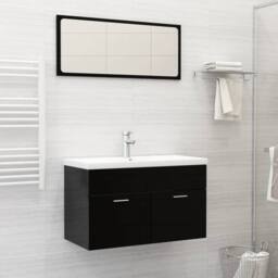 Berkfield Home Elegant Built-in Basin with Faucet 81x39x18 cm Ceramic White - Size: 81 x 39 x 18 cm - thumbnail 2