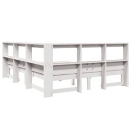 Berkfield Home Bookcase Bed without Mattress White 160x200 cm Solid Wood Pine - thumbnail 9