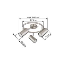 Netlighting Allvi Ceiling Spotlight Clusters Nickel Matt 3x GU10 in Grey - thumbnail 5