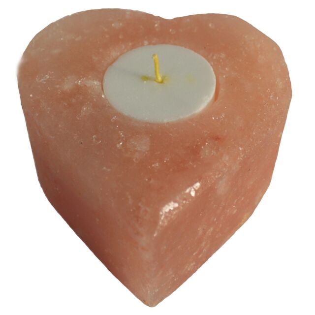 KDMD Salt Candle Holder - Med Heart in Orange - image 1