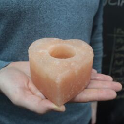 KDMD Salt Candle Holder - Med Heart in Orange - thumbnail 2