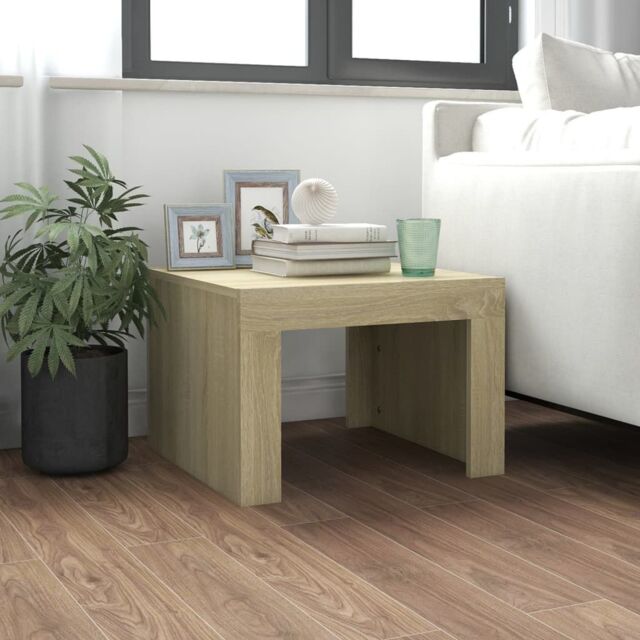 Berkfield Home Coffee Table Sonoma Oak 50x50x35 cm Engineered Wood in Brown - Size: 50 x 50 x 35 cm - image 1