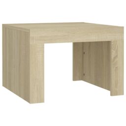 Berkfield Home Coffee Table Sonoma Oak 50x50x35 cm Engineered Wood in Brown - Size: 50 x 50 x 35 cm - thumbnail 2