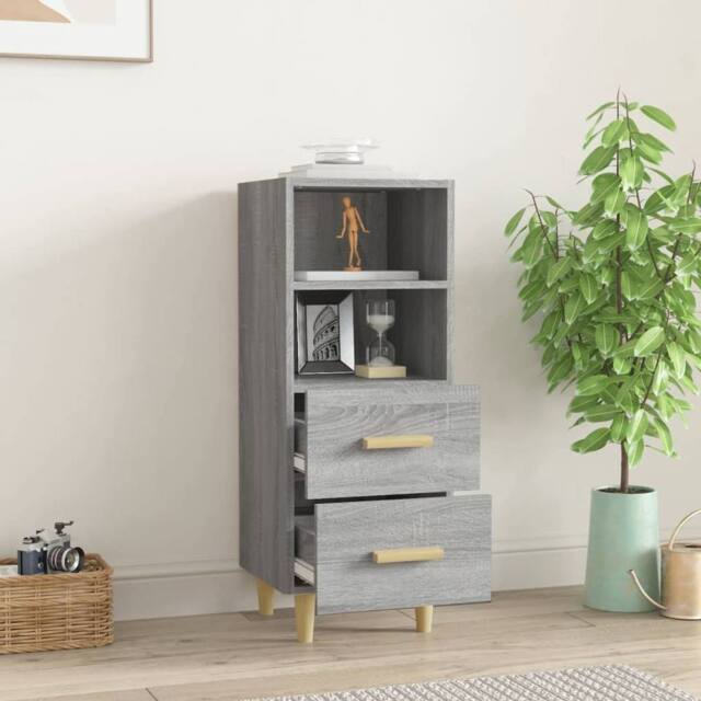 Berkfield Home Sideboard Grey Sonoma 34.5x34x90 cm Engineered Wood - image 1