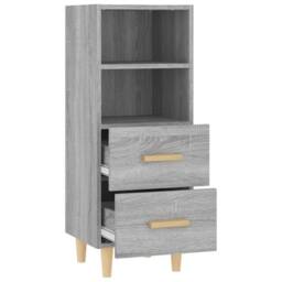 Berkfield Home Sideboard Grey Sonoma 34.5x34x90 cm Engineered Wood - thumbnail 7