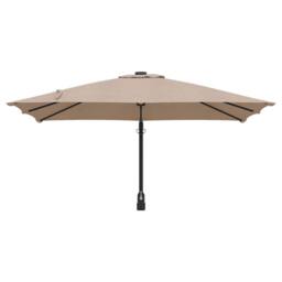 Berkfield Home Patio Umbrella Taupe Polyester Large Foldable Patio Umbrella - thumbnail 4