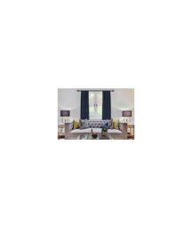 New Edge Blinds 28mm Nikola Ball End Metal Curtain Pole Set - Polished Graphite in Mid Grey - Size: 400 cm - thumbnail 2