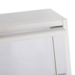 ERGOVEXA 3-Tier Display Case Bamboo Figure Model Collection Shelf Storage in White - thumbnail 5
