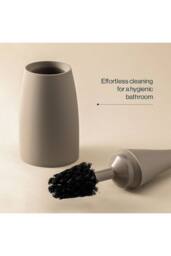 Cosmic Toilet brush & holder Glossy Black Unique Soft coating Saku Collection - thumbnail 4