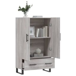 Berkfield Home Highboard Grey Sonoma 69.5x31x115 cm Engineered Wood - thumbnail 4