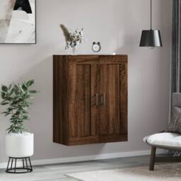 Berkfield Home Wall Mounted Cabinet Brown Oak 69.5x34x90 cm Engineered Wood - thumbnail 1