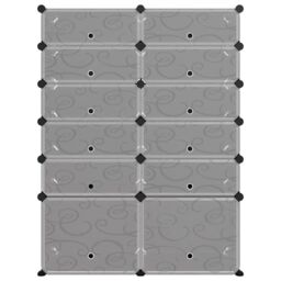 Berkfield Home Shoe Rack Black 94x37x125 cm PP - Size: 94 x 37 x 125 cm - thumbnail 3